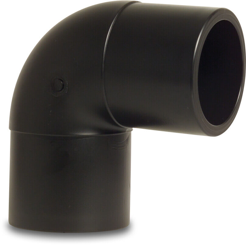 Profec Elbow 90° PE100 180 mm spigot SDR17 6bar 10bar black DVGW